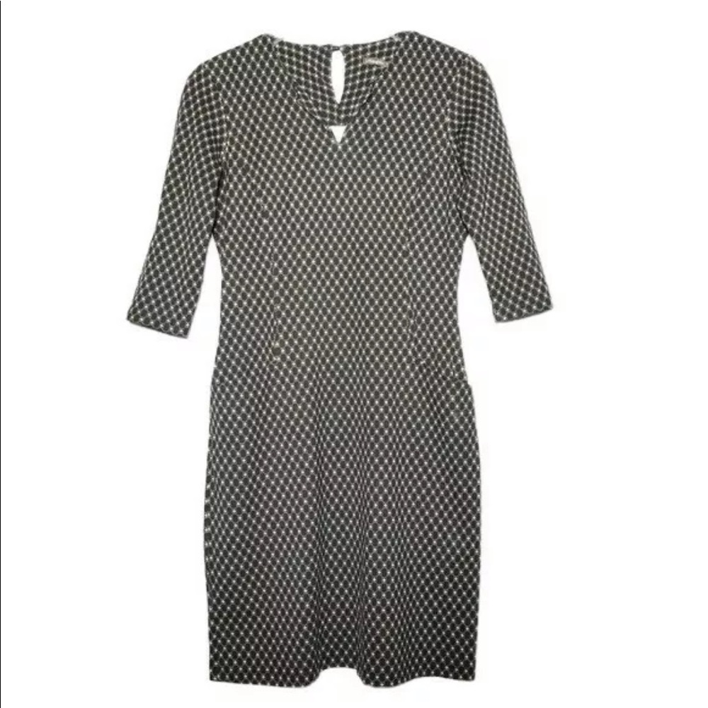 J. McLaughlin Stretch Ponte Printed Sheath Dress - Picture 1 of 6